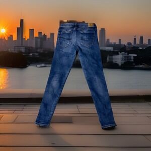 AE American Eagle Super Stretch Mid  Rise Jegging Jeans Ripped Size‎ Short 2